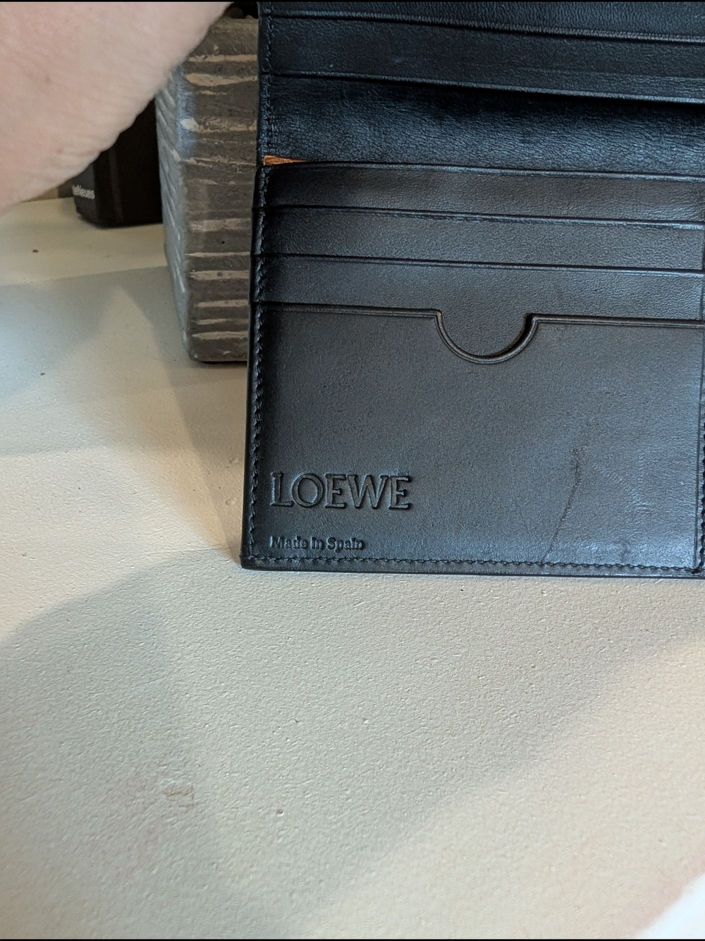 (SOLD) Loewe Embossed Leather Card Holder - Picture 8 of 14